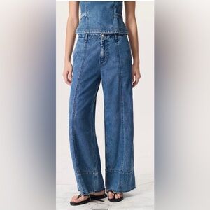 rag & bone Featherweight Arianna Ankle-Length Palazzo Jeans